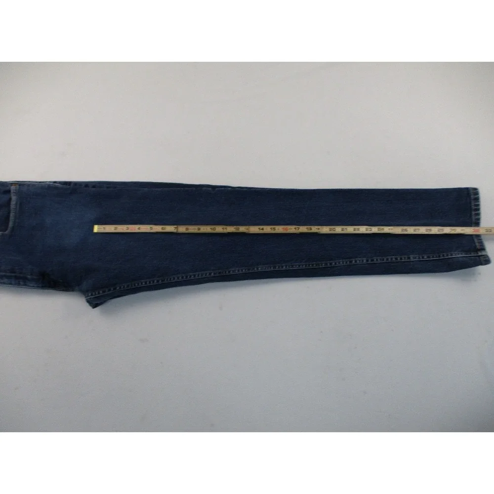 Levi's 514 Straight Fit Jeans Mens 36x34 Blue Dark Wash Stretch Denim Pant